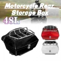 48L Universal Motorcycle Rear Storage Box Tail Luggage Trunk Case Toolbox Scooter Motorbike Motorcycle Trunk|Motorcycle Trunk|