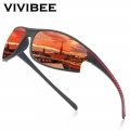 Vivibee Mirror Red 100% Polarized Sports Sunglasses Cycling Men Goggles Uv400 Climbing Women Outdoor Elasticity Sun Glasses - Cy