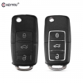 KEYYOU 3 Button Flip Folding Key Shell Case For Volkswagen Vw Golf Passat Beetle Polo Bora Replacement Fob Car Key Cover|Car Key