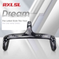 RXL SL Carbon Road Handlebar Integrated With Stem 2021 1 1/8"Black Internal Routing Drop Handle Bars For Bicycle|Bicycle Ha