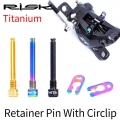 Risk Bicycle Hydraulic Disc Brake Pad Bolts M4 Titanium Alloy Fixing Pin Inserts Caliper Hexagon Screws Retainer Pin With Circli