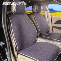 Linen Car Seat Cover Four Season Universal Automobiles Seat Covers Anti Silp Pad Mat Car Seat Cushion Protector Breathable Flax