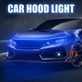 Okeen Car Drl Led Lights Strip For Hood Flexible Car Engine Cover Decoration Headlight Universal Auto Daytime Running Lights 12v