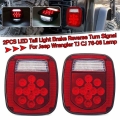 2 Pcs LED Car Stop Rear Light Warning Lights Reverse Running Lamp for Truck/Trailer/Boat for Jeep for Wrangler TJ CJ 76 06|Truck