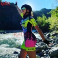 Kafitt Summer New Outdoor Sweatshirt Women's Short sleeved Cycling Suit Triathlon Sweatshirt Mountain Bike Jumpsuit|Cycling