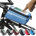Waterproof Bicycle Bag Nylon Bike Cyling Cell Mobile Phone Bag Case 5.5'' 6'' Bicycle Panniers Frame Front Tube