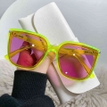 New Fluorescent Green Sunglasses Oversized Exaggerated Frame Hip Hop Punk Glasses 2022 Women's Sun Glasses - Cycling Sunglas