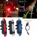 Bicycle Rear LED Light LED Bicycle Rear Tail Light USB Rechargeable Mountain Bike Lamp Waterproof Light Bicycle Accessories|Bicy