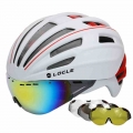 LOCLE Goggles Cycling Helmet Road Mountain MTB Bicycle Helmet Casco Ciclismo Ultralight In mold Bike Helmet With Glasses 54 60cm