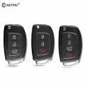 Keyyou Remote Key Case Fob 3 Button Flip Folding Car Key Shell For Mistra Hyundai Hb20 Santa Fe Ix35 Ix45 Accent I40 Solaris - C
