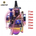Zsdtrp Colorful Pwk Carburetor Motorcycle 4t Engine Scooters Dirt Bike Atv 21 24 26 28 30 32 34mm With Power Jet Racing Moto - F