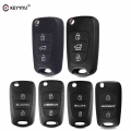 KEYYOU 3 Button Flip Remote Auto Car Key Shell For Hyundai I20 I30 IX35 I35 Accent Solaris Elantra santa fe For Kia cerato ceed|