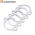 CNSPEED 2.75 inch 71mm Aluminum Car Engine Exhaust Gasket Downpipe Pipe Gasket with two holes 5pcs/Lot YC101292|gasket|gasket e