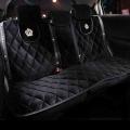 Winter Plush Universal Car Seat Covers Styling Crown Rivets Auto Soft Seat Cushion Interior Accessories Back Seats Covers|Automo