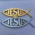 Car Emblem Badge Logo Car Sticker Jesus Fish Symbol Decal Universal 3d Christian Car & Truck Sticker Car Styling Accessories