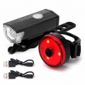 USB Rechargeable Bike LED Taillight Headlight Sets Waterproof Bicycle Front Lights Rear Lamp Night Ridding Safety Warning Light|
