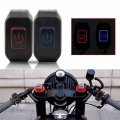 22mm 7/8'' Motorcycle Handlebar Switch Momentry Buttton For Electric Star Kill Waterproof Control Switch Button With LED