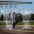 3d Motorcycle Transparent Crystal Glue Fuel ​tank Pad Stickers Racing Moto Tank Protect Decals For Yamaha Honda Kawasaki Suzuki