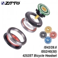 Ztto Mtb Bike Road Bicycle Headset 42mm 52mm Cnc 1 1/8"-1 1/2" Tapered Tube Fork Integrated Angular Contact Bearing 42