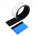 FOSHIO 100cm Spare Fabric Felt Cloth for Vinyl Carbon Fiber Card Squeegee No Scratch Car Film Wrap Buffer Tape Window Tint Tool|
