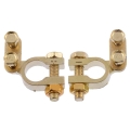 1 Pair Small Size Car Battery Terminals Clamps Screw Connection Positive & Negative Brass Cables Connectors Accessories|Jump