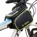 B-SOUL Cycling Bike Front Frame Bag Tube Pannier Double Pouch for 5.5-6.2Inch Cellphone Bicycle Accessories Riding Bag 2017 New
