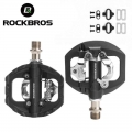 ROCKBROS Bicycle Lock Pedal Free Cleat For Shimano SPD System MTB Road Aluminum Sealed Bearing Lock Cycling Pedal Accessories| |