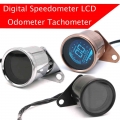 All New Universal Motorcycle Digital Motorcycle Speedometer Retro Lcd Odometer Cafe Racer Tachometer Indicator Scooter Atv Meter