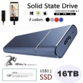 SSD High Speed Mobile Solid State Drive 8TB 1TB 2TB 4TB 16TB Type C USB 3.1 Portable External Storage Flash Memory Hard Disk| |