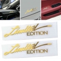 2pcs Limited Edition Car Sticker 3d Gold Body Emblem Badge Metal Sticker Decal Car Accessories Motorcycle Decals