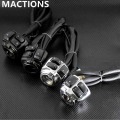 Motorcycle 1"25mm Handlebar Control Switch + Wiring Harness Black/Chrome For Harley Softail Sportster V Rod For Dyna 1996 2