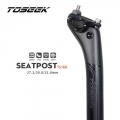 Toseek Carbon Seatpost 27.2/30.8/31.6mm Matte Black Mtb/road Bike Seat Post Length 400mm Seat Tube Bicycle Parts - Bicycle Seat