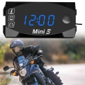 3 In 1 Universal Motorcycle Electronic Clock Thermometer Voltmeter 12V IP67 Waterproof Dust proof LED Watch Digital Display|Inst