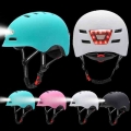 Smart Cycling Bicycle Helmet With Warning Lights Waterproof Bike LED Light Cap Headlight Taillight Satety Motorcycle Cycling|Bi
