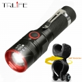 Bike Light Ultra-Bright 8000 Lumens Zoom T6 Bicycle Front LED Flashlight Lamp USB Rechargeable Cycling Light By 18650 Battery