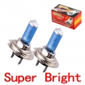2pcs H7 Super Bright White Fog Halogen Bulb 55w Car Head Light Lamp 55w V2 Parking Car Light Source U20 - Car Headlight Bulbs(ha