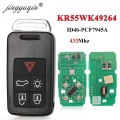 jingyuqin 5 Button Remote Key Smart Car Key Fob 434Mhz ID46 Chip for Volvo XC60 S60 S60L V40 V60 S80 XC70 KYDZ Replacement|Car K