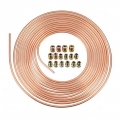 Car Accessory Parts Copper Nickel Brake Line Tubing Kit 25ft 7.62m Coil Rolls Fittings Spring Auto Replacement Parts Brake Hoses