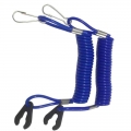 2PCS Jet Ski Safety Lanyard Tether Cord Boat Outboard Engine Safety Tether Blue Emergency Flameout Switch Drawstring|Personal Wa