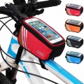 Bicycle Bag Cycling Accessories Waterproof Touch Screen MTB Frame Front Tube Storage Mountain Road Bike Bag for 5.0 inch Phone|E