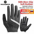 ROCKBROS Cycling Men's Gloves Spring Autumn Bike Cycling Gloves Sports Shockproof Breathable MTB Mountain Bike Gloves Motorc