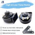 410/510Hz Dual Pitch Universal Snail Horn With Relay Wiring Harness 12V 110 125db Loud Waterproof For Car Motorcycle Truck Van|M