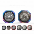 Universal Aluminum Alloy 4Color 7/8inch 1inch Motorcycle Luminous Handlebar Mount Clock Watch Thermometer CNC Chrome|Instruments
