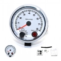 3.75" 95mm White Electrical Tachometer RPM Gauge With Internal Shift Light 4 6 8 Cylinders Chrome Rim|Tachometers| - Offi