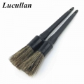 Lucullan Natural Boar Bristle Car Detailing Brush Set Soft Atuo Cleaning Kits Tire Wheel Paint Wash Exterior Accessories|Sponges
