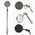 1Pc 30 mm Car Telescopic Detection Lens Inspection Round Mirror 360 Degree Rotation Repair Tool Retractable 17 to 49 cm L1|Endos