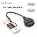 OBD2 Connector for Tesla Model 3 OBD Diagnostic Car Tools 20 12 26 Pin Male Female to 16Pin Cable for Tesla Model Y Auto Adapter