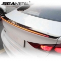 Car Led Spoiler Carbon Fiber Led Stream Light Spoiler 1.3m Rear Tail Wing Brake Warning Light Turn Signal Car-styling Products -