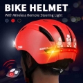 Bike Helmet With LED Turn Signal Light USB rechargeable Smart Bicycle Helmet Back Lamp Safety Night Riding Warning Waterproof|Bi
