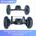 Skateboard Wheels with trucks 16.5"truck With 8'' Pneumatic All Terrain Mountain Wheels and two belt for DIY off ro